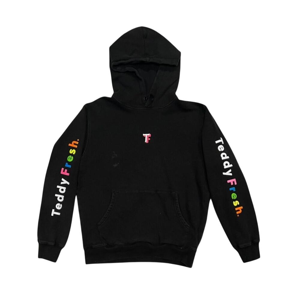 ★ Teddy Fresh Rainbow Letter Black Hoodie ★